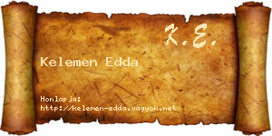 Kelemen Edda névjegykártya